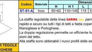 1-Staffa per tegola Marsigliese e Portoghese ST-01-A 